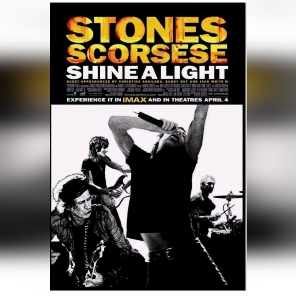 Rolling Stones Shine A Light Lobby Movie Poster Original Martin Scorsese 2 Sided